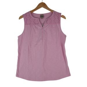 Como Vintage‎ Sleeveless Tank Top V Neck Shirt Womens M Pink New Tractor Supply